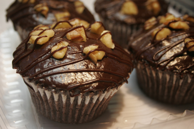 Receta de cupcakes de chocolate con nueces